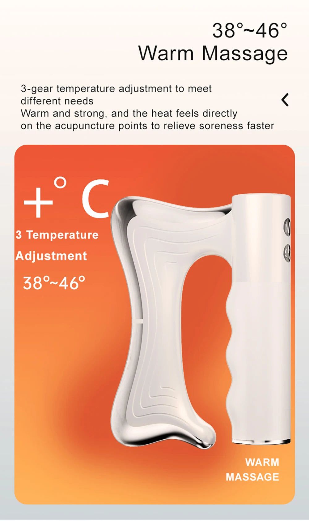 Heated Deep Tissue Massage Blade | Heat + Vibration + NMES Relief